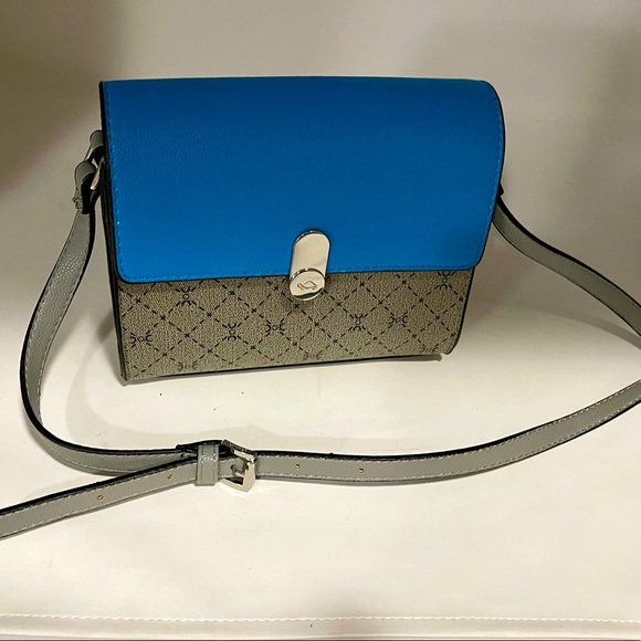CARPISA Turquoise and Grey Crossbody Bag - Picture 1 of 8